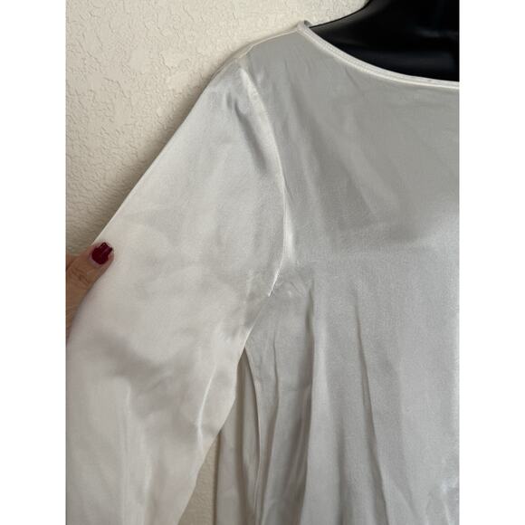 Lafayette 148 New York Silk Blouse Medium Classic Minimalist Quiet Luxury - Picture 7 of 12